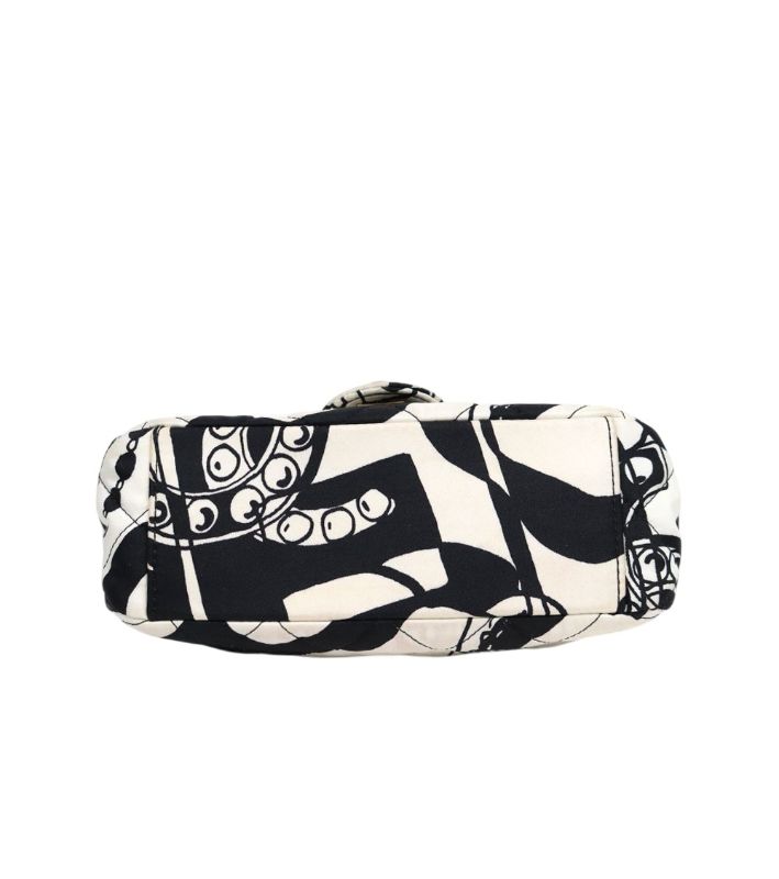 Chanel Two-tone Print Top-handle Shoulder Bag