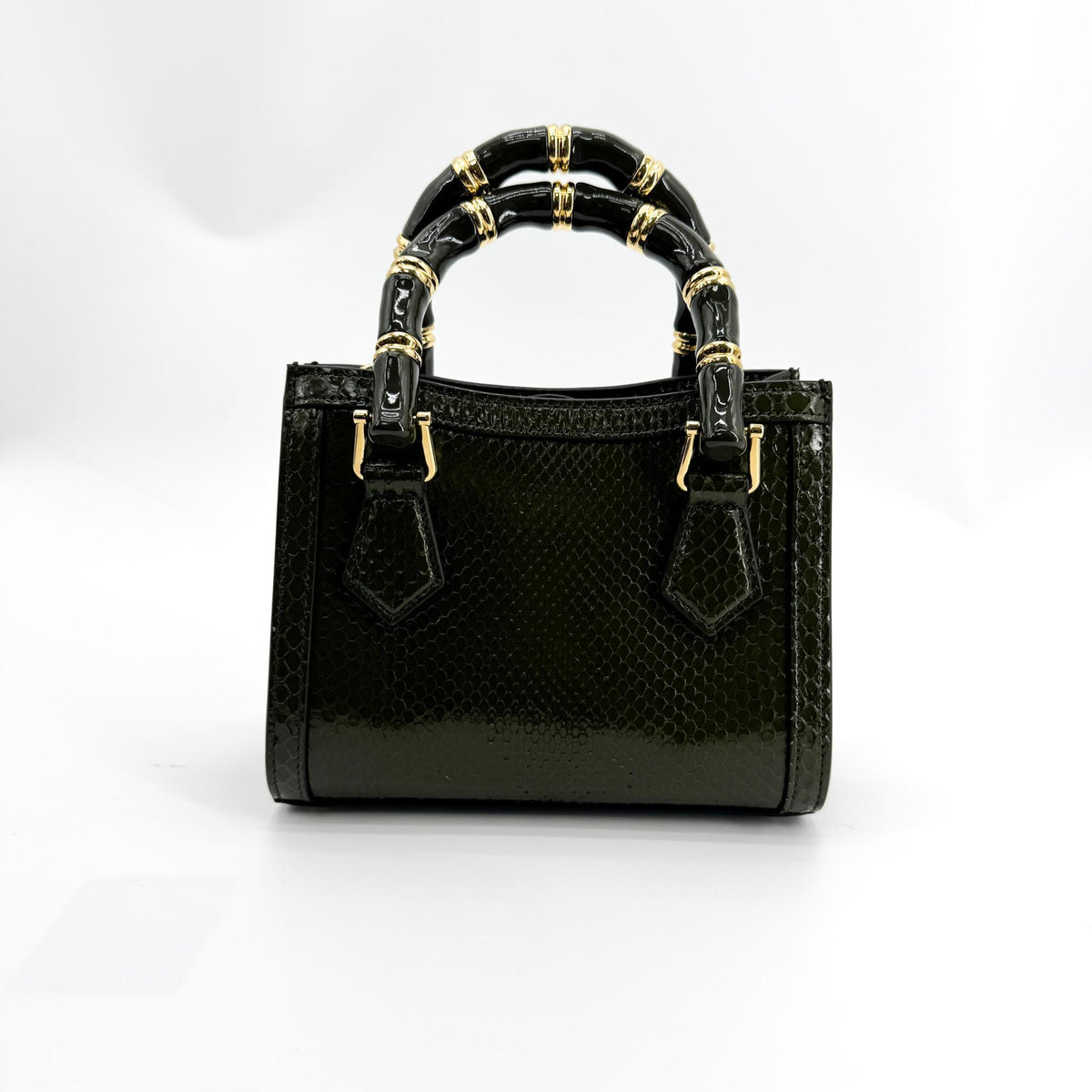 Gucci Diana Mini Python Tote Bag Black