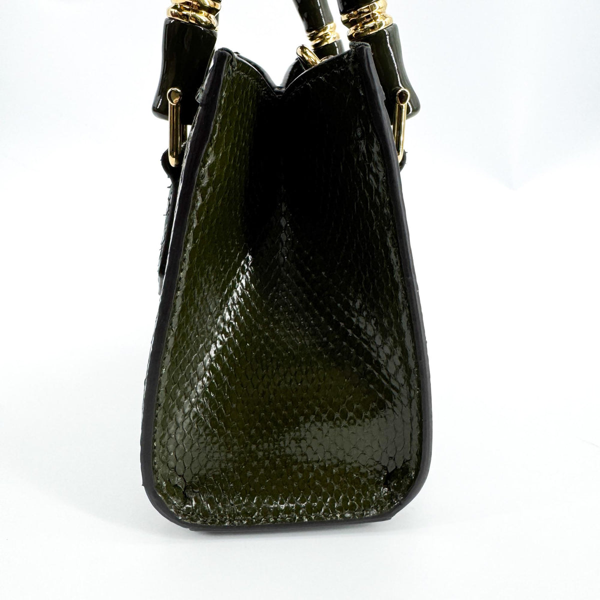 Gucci Diana Mini Python Tote Bag Black