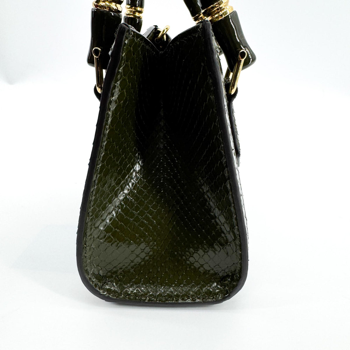 Gucci Diana Mini Python Tote Bag Black