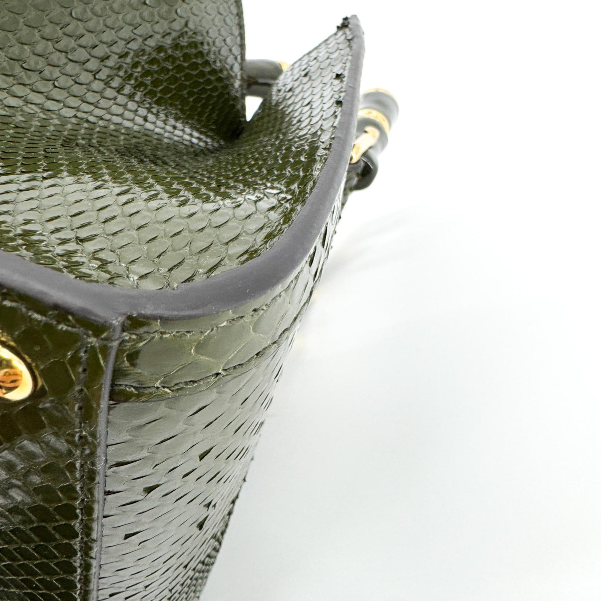 Gucci Diana Mini Python Tote Bag Black
