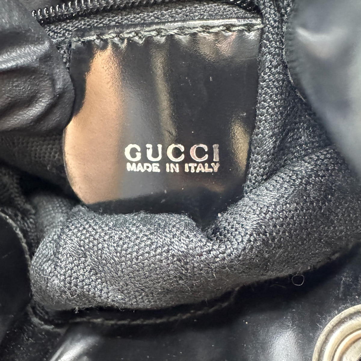 Gucci Bamboo Nylon Mini Backpack Black