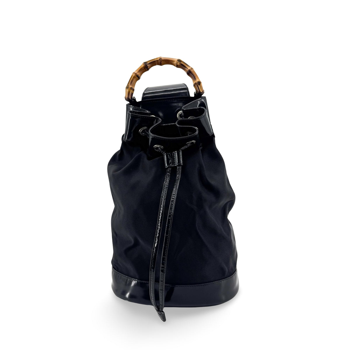 Gucci Bamboo Nylon Mini Backpack Black