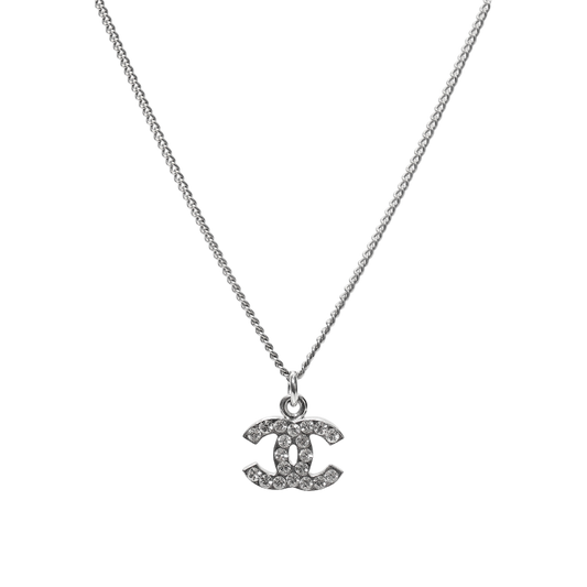 Chanel Cubic CC Silver Necklace