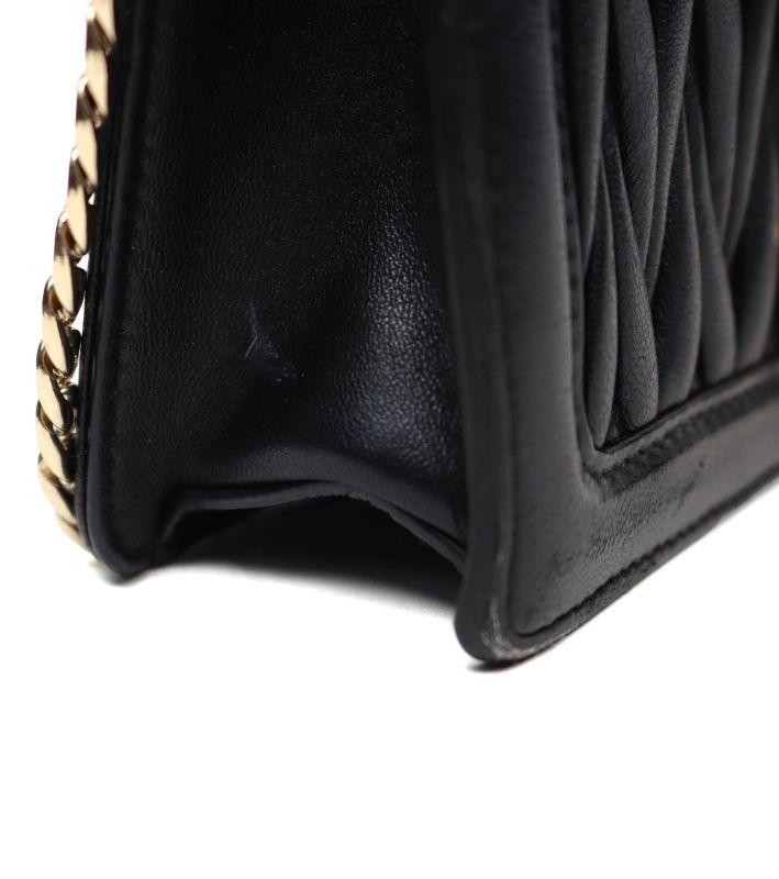 Miu Miu Black Matelassé Chain Crossbody Bag