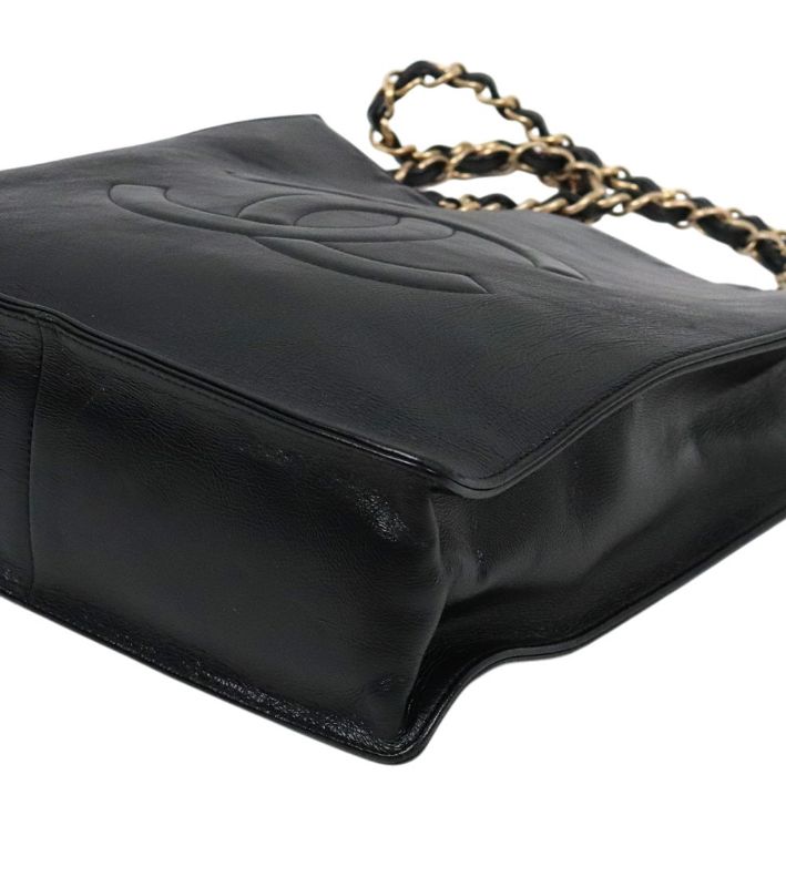 Chanel Black CC Season Shopper Shoulder Bag