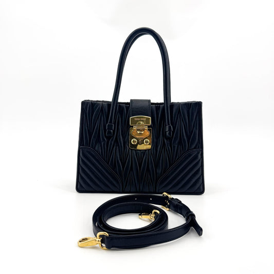 Miu Miu Matelassé Napa Leather Confidential Tote Bag
