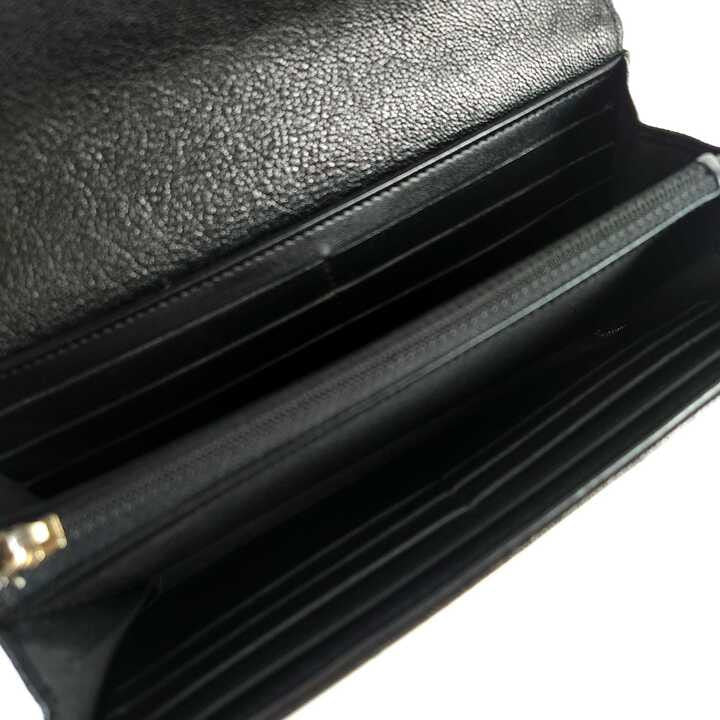 Boy Caviar Flap Long Wallet A80286