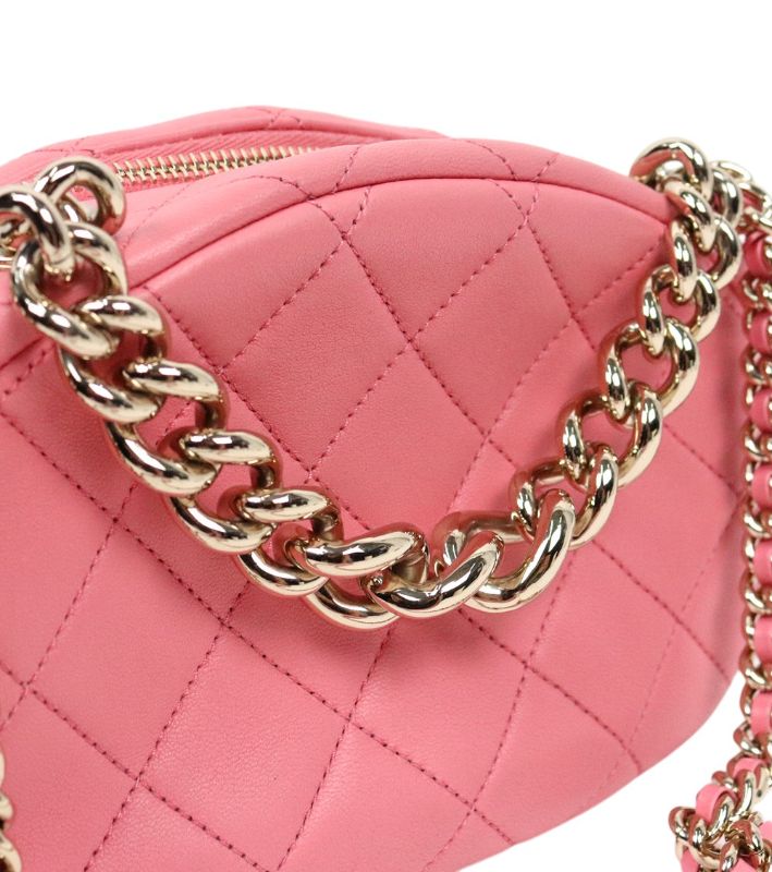 Chanel Pink Quilted Studded Big CC Camera Bag