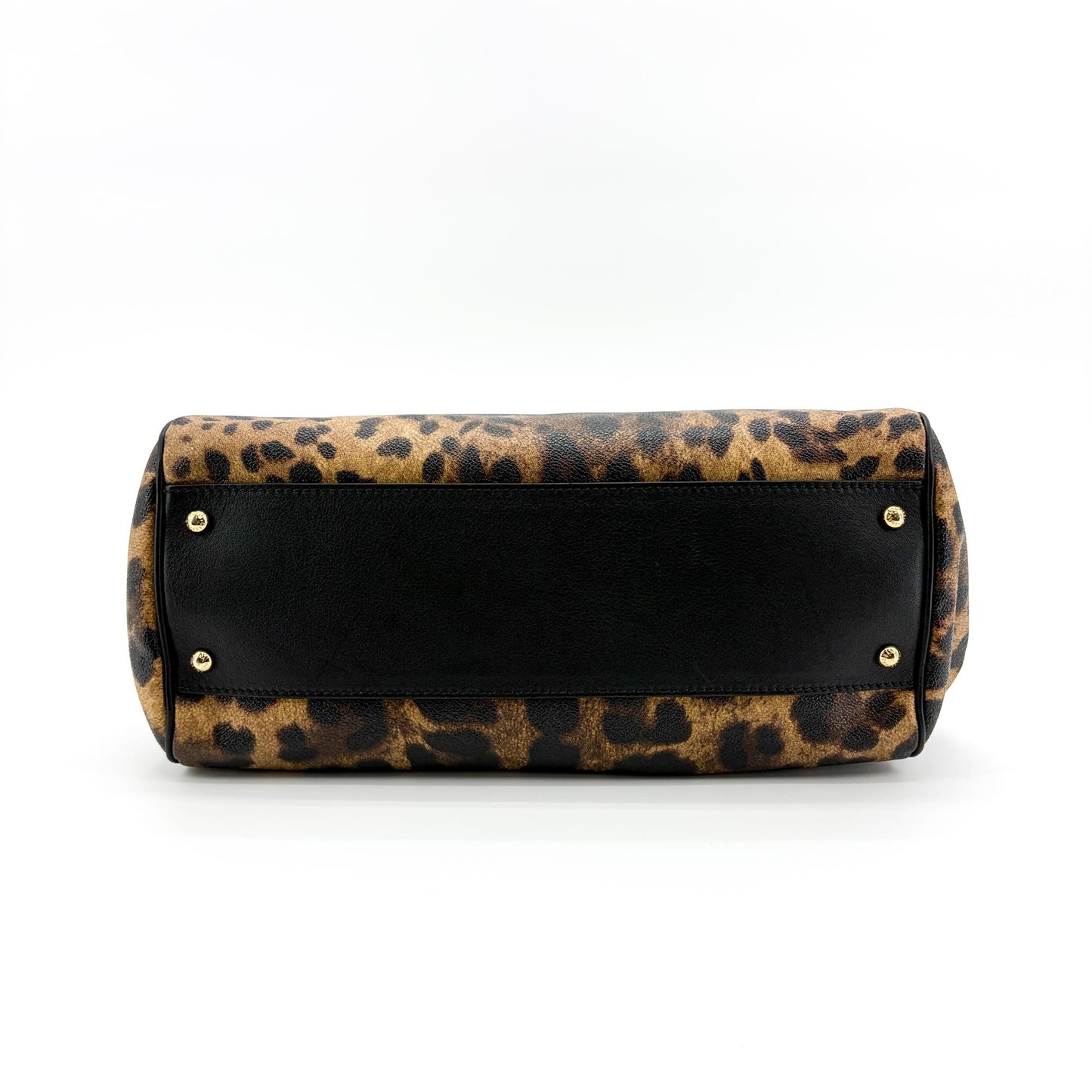 Dolce & Gabbana Sicily Medium Leopard Print Dauphine Leather Bag