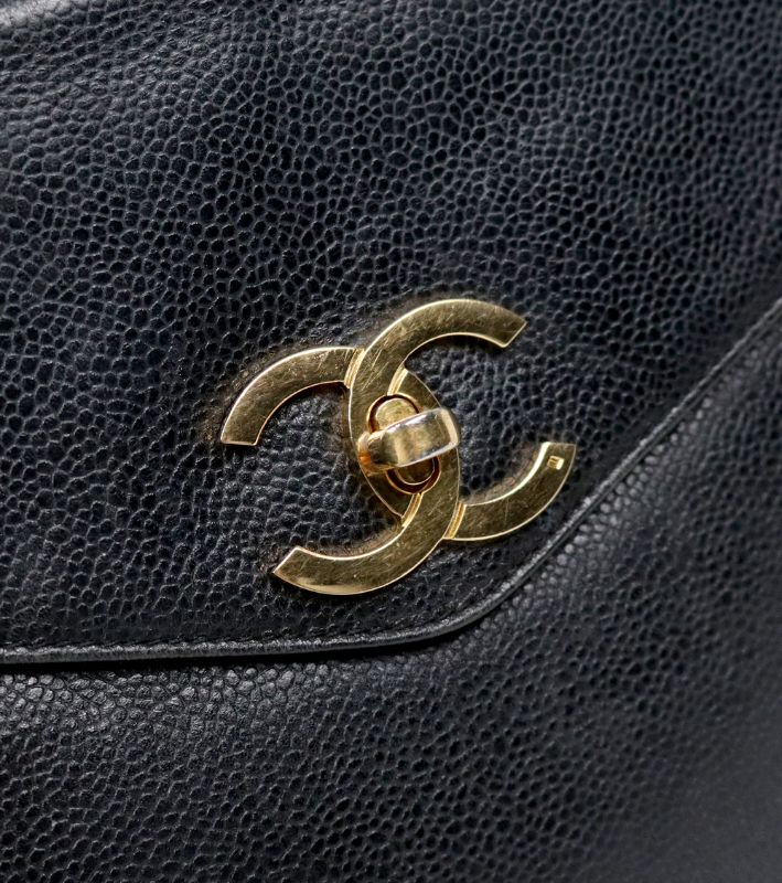 Chanel Black Caviar CC Pocket Shoulder Bag