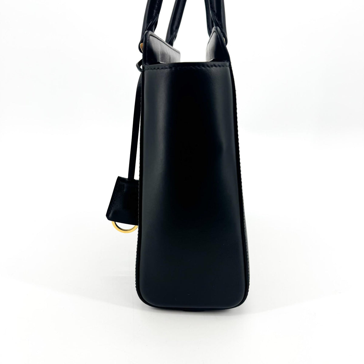 Prada Saffiano Soft Calf Tote Bag Black with Gold Hardware