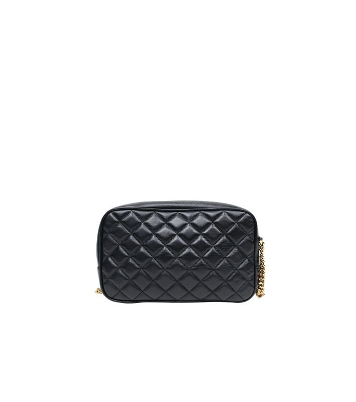 Versace Black Quilted Medusa Shoulder Bag
