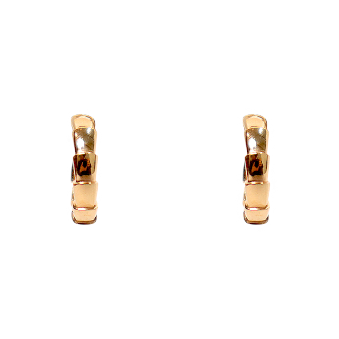 Bulgari 750 Pink Gold Serpenti Viper Earrings