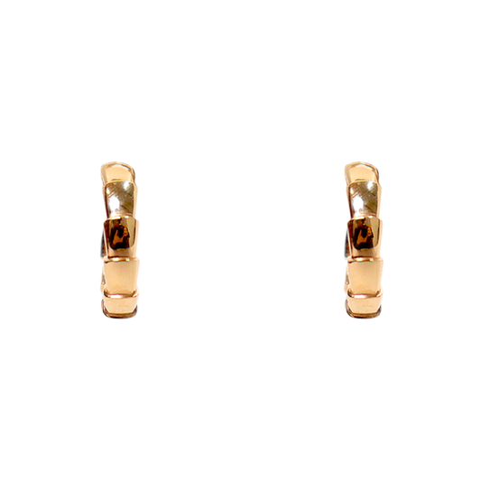 Bulgari 750 Pink Gold Serpenti Viper Earrings