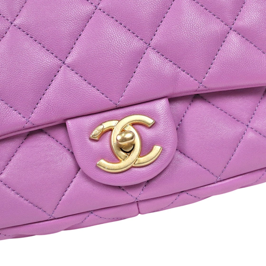 Chanel Purple Maxi Lambskin Chain Flap Shoulder Bag