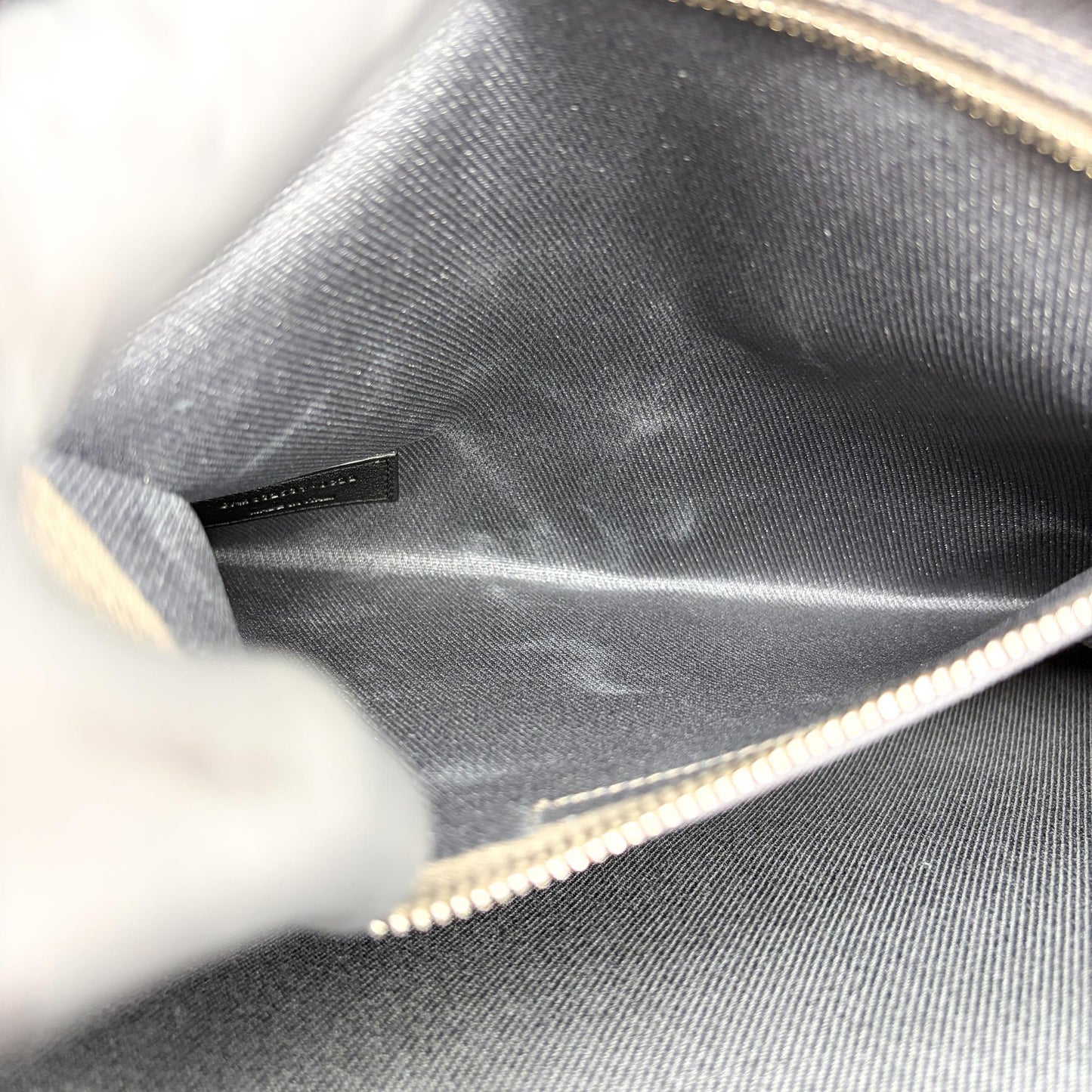 Saint Laurent Rive Gauche North/South Tote Bag Black Canvas