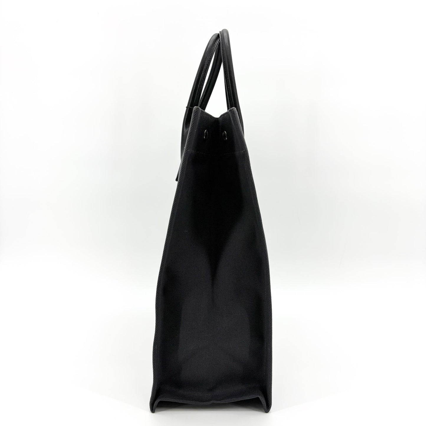 Saint Laurent Rive Gauche North/South Tote Bag Black Canvas
