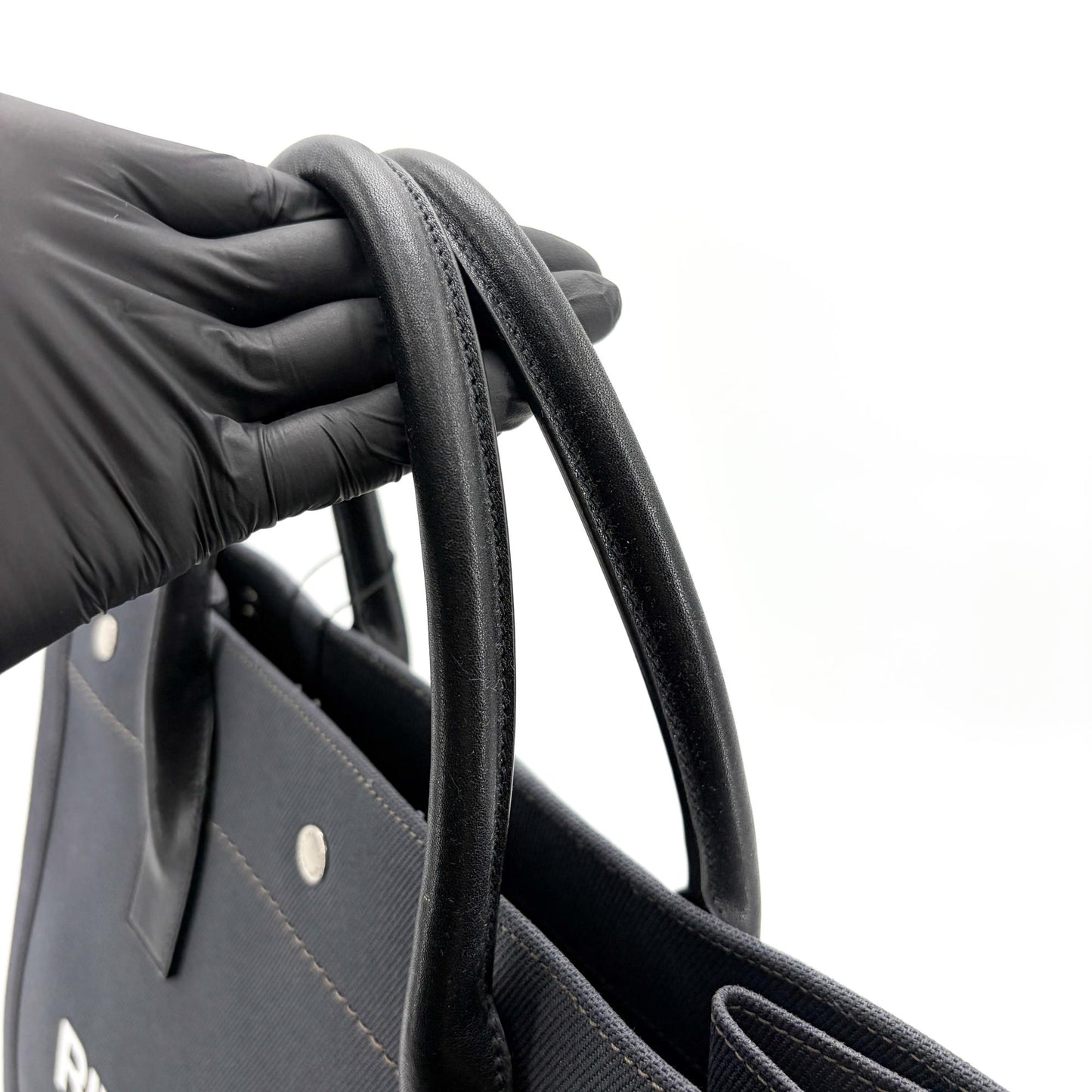 Saint Laurent Rive Gauche North/South Tote Bag Black Canvas