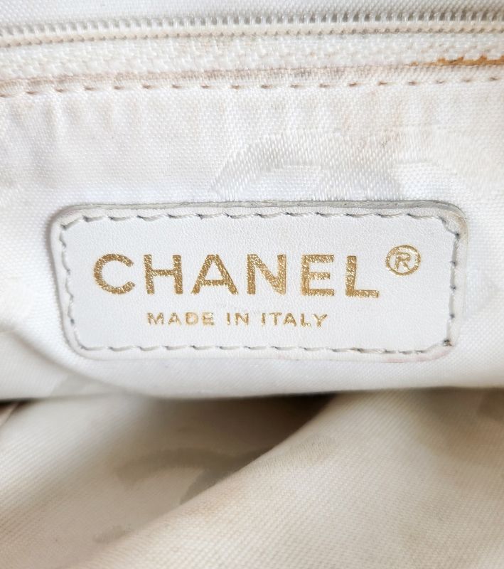 Chanel White Big CC Shoulder Bag