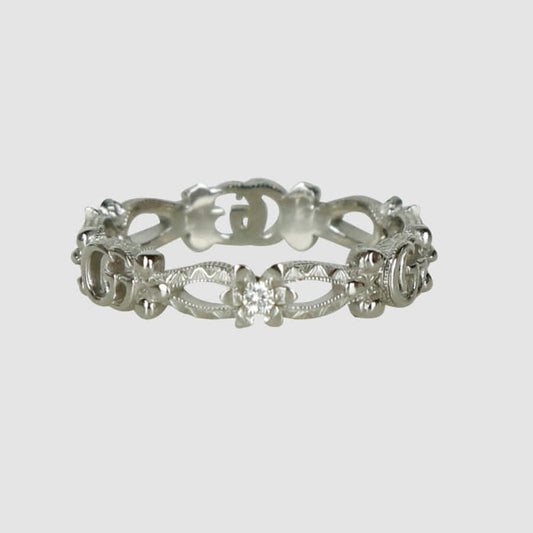 15 Flora Diamond White Gold Ring YBC629827002