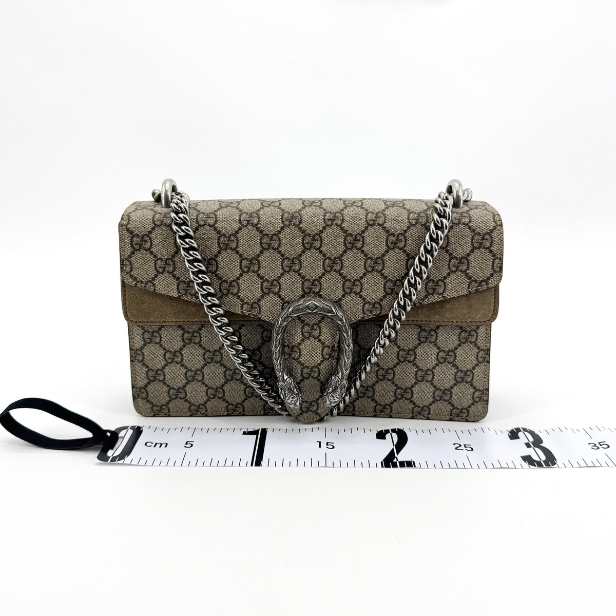 Gucci Dionysus GG Small Crossbody Bag Beige Ebony Taupe