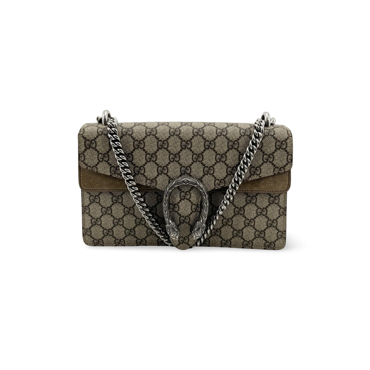 Gucci Dionysus GG Small Crossbody Bag Beige Ebony Taupe