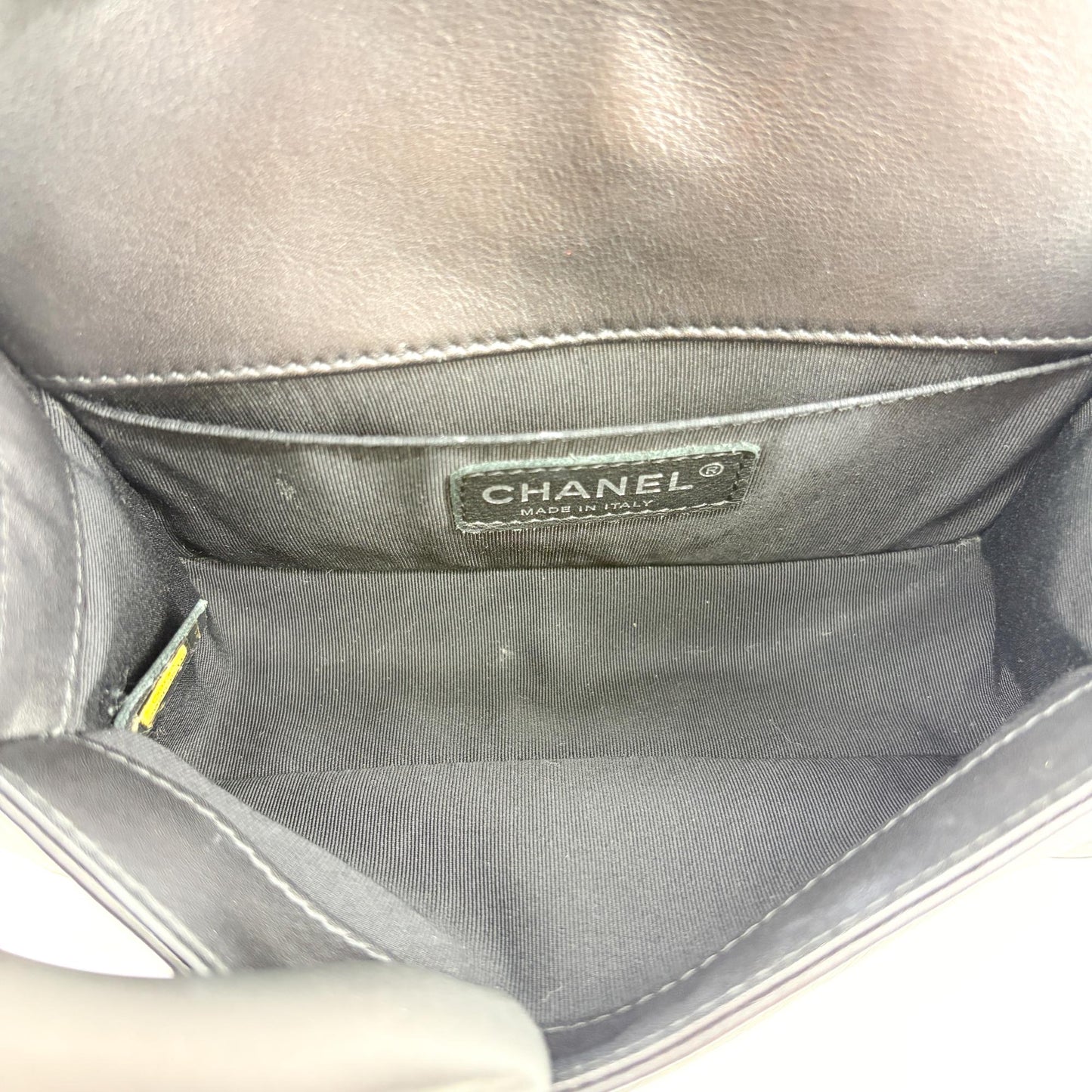 Chanel Boy Chanel Flap Bag Medium Vintage Silver Hardware Black