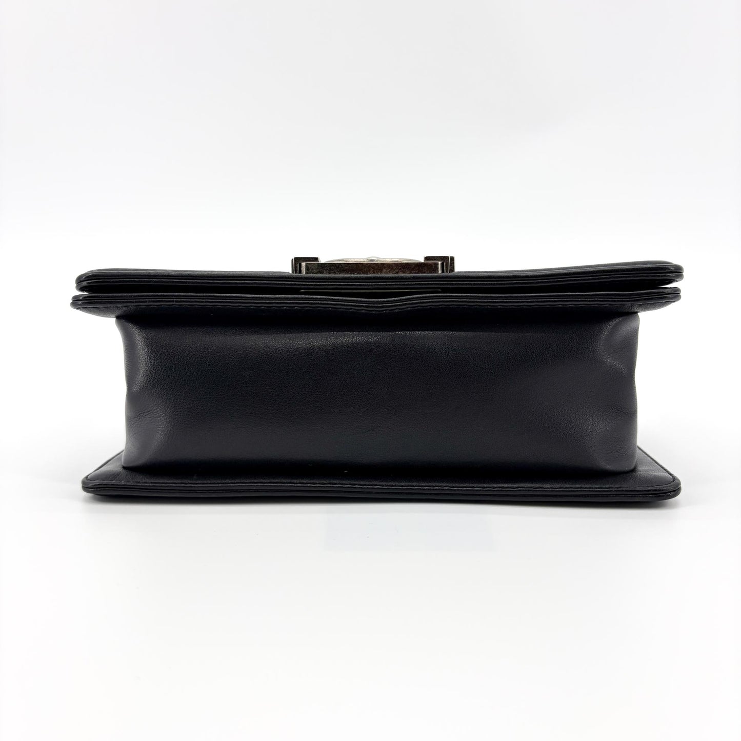 Chanel Boy Chanel Flap Bag Medium Vintage Silver Hardware Black