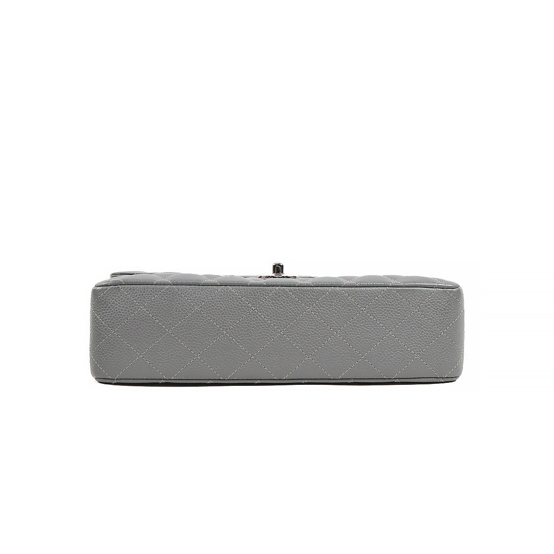 Chanel Gray Medium Caviar Classic Bag with Double Flap