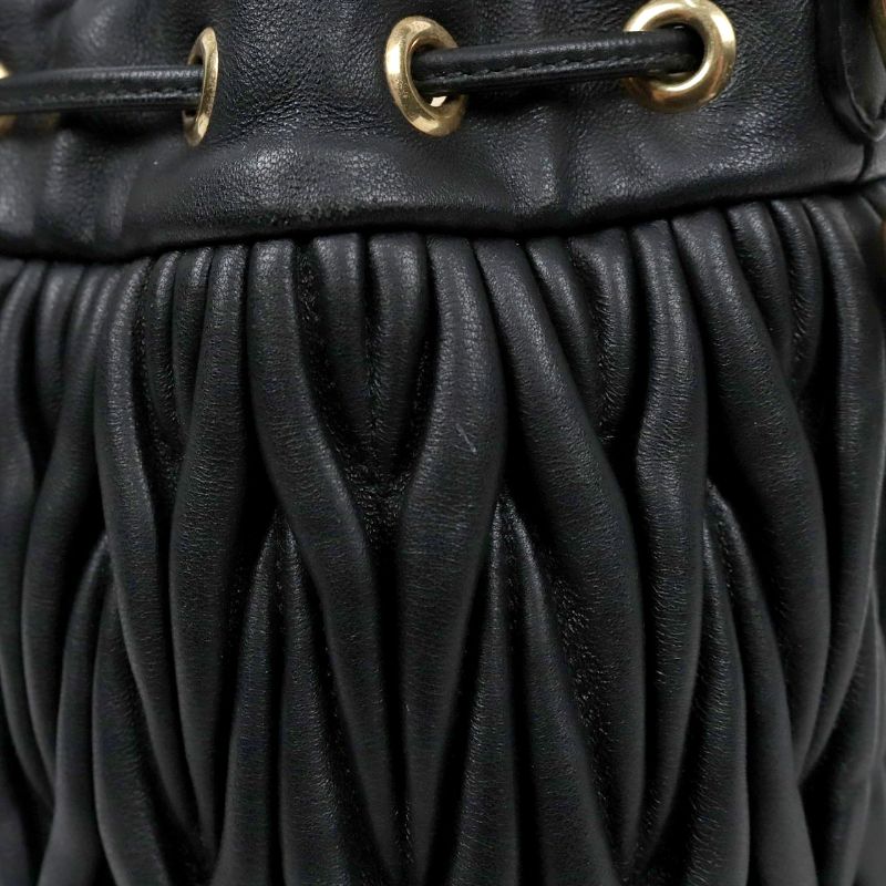Miu Miu Black Materasse Bucket Bag