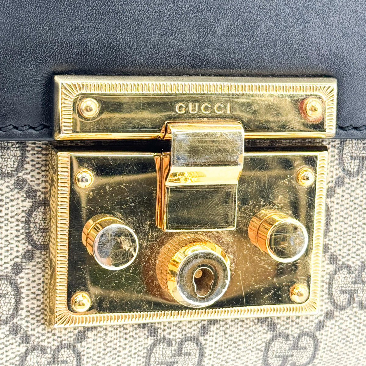 Gucci Padlock Small GG Crossbody Bag Black