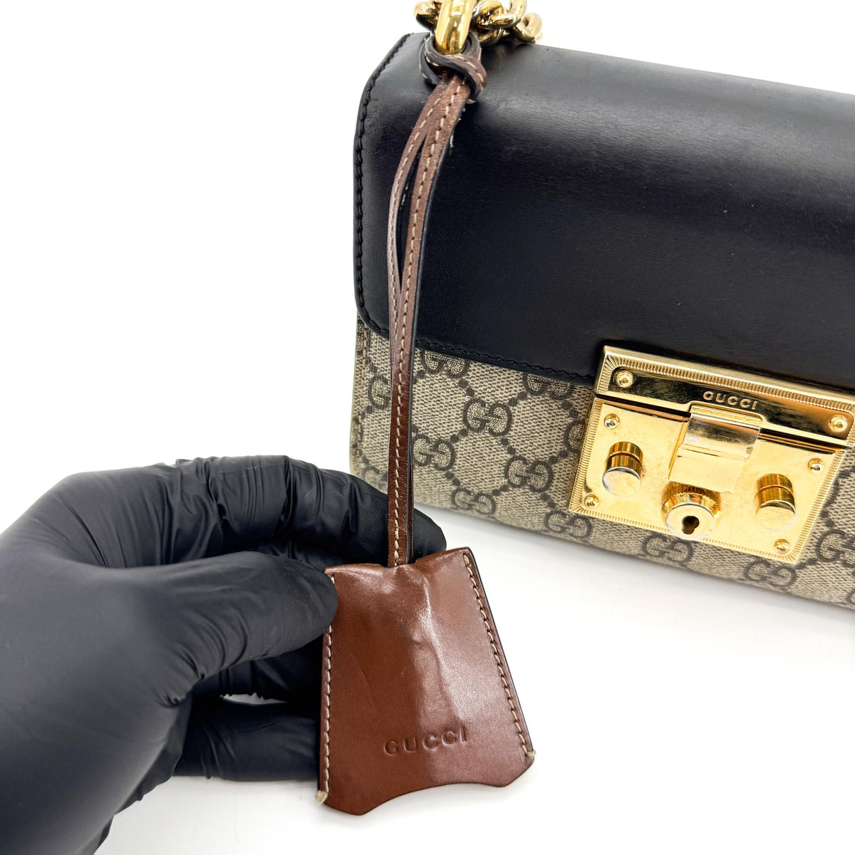 Gucci Padlock Small GG Crossbody Bag Black