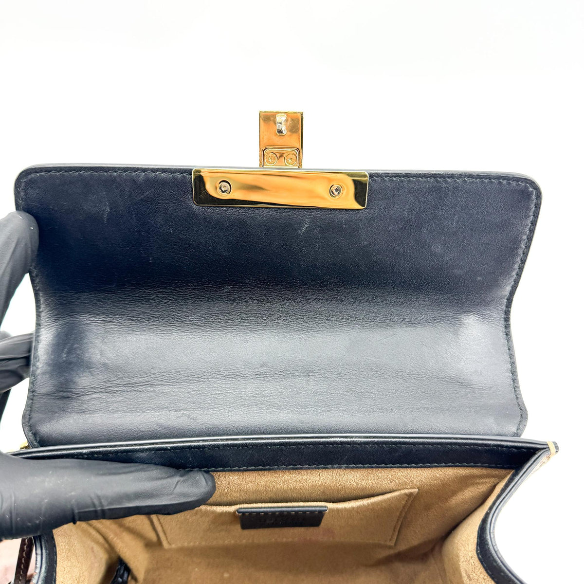 Gucci Padlock Small GG Crossbody Bag Black