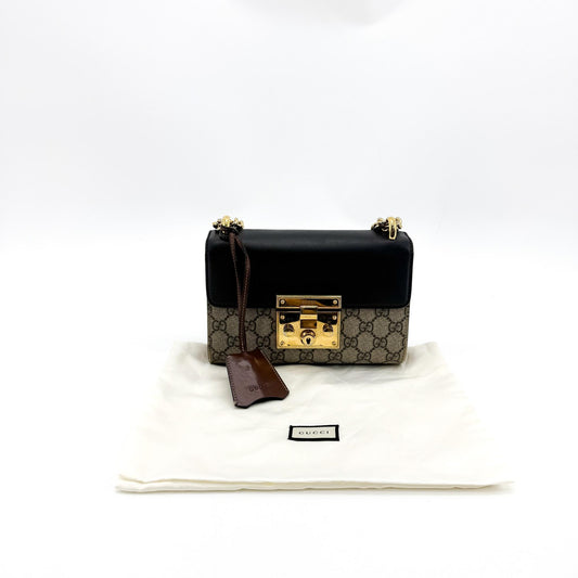 Gucci Padlock Small GG Crossbody Bag Black