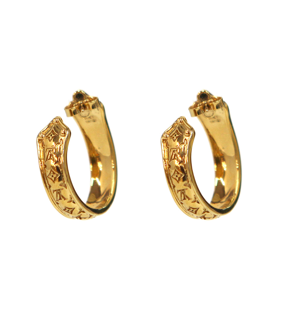 Louis Vuitton Nanogram Gold Earrings