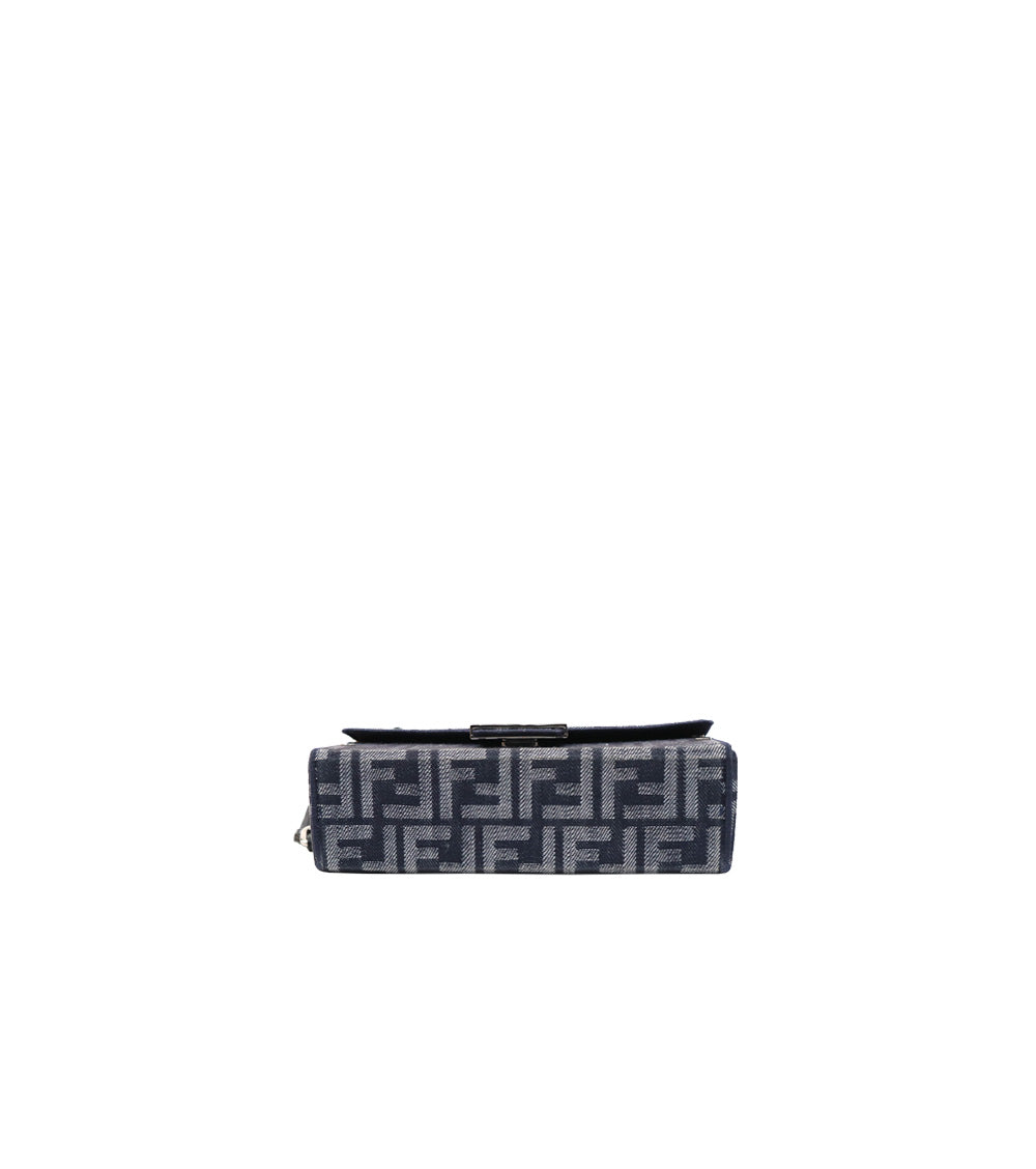 Fendi Black Zucca Baguette Trunk Crossbody Bag