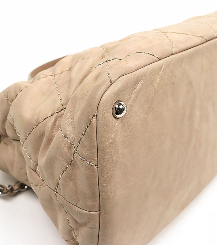 Chanel Beige Quilted Big CC 2WAY Bag