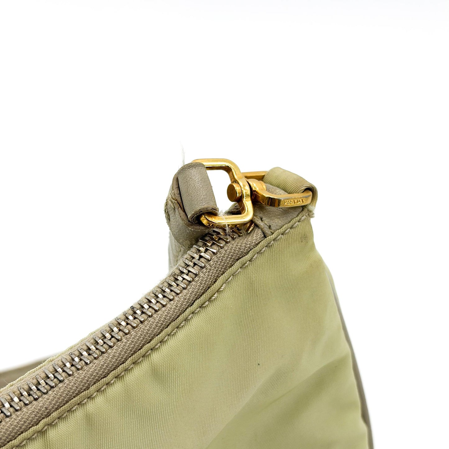 Prada Vintage Nylon Mini Shoulder Bag Light Green