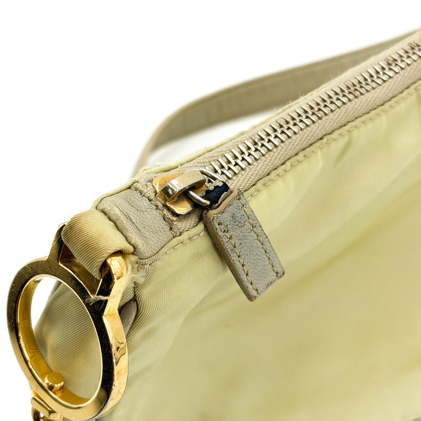Prada Vintage Nylon Mini Shoulder Bag Light Green