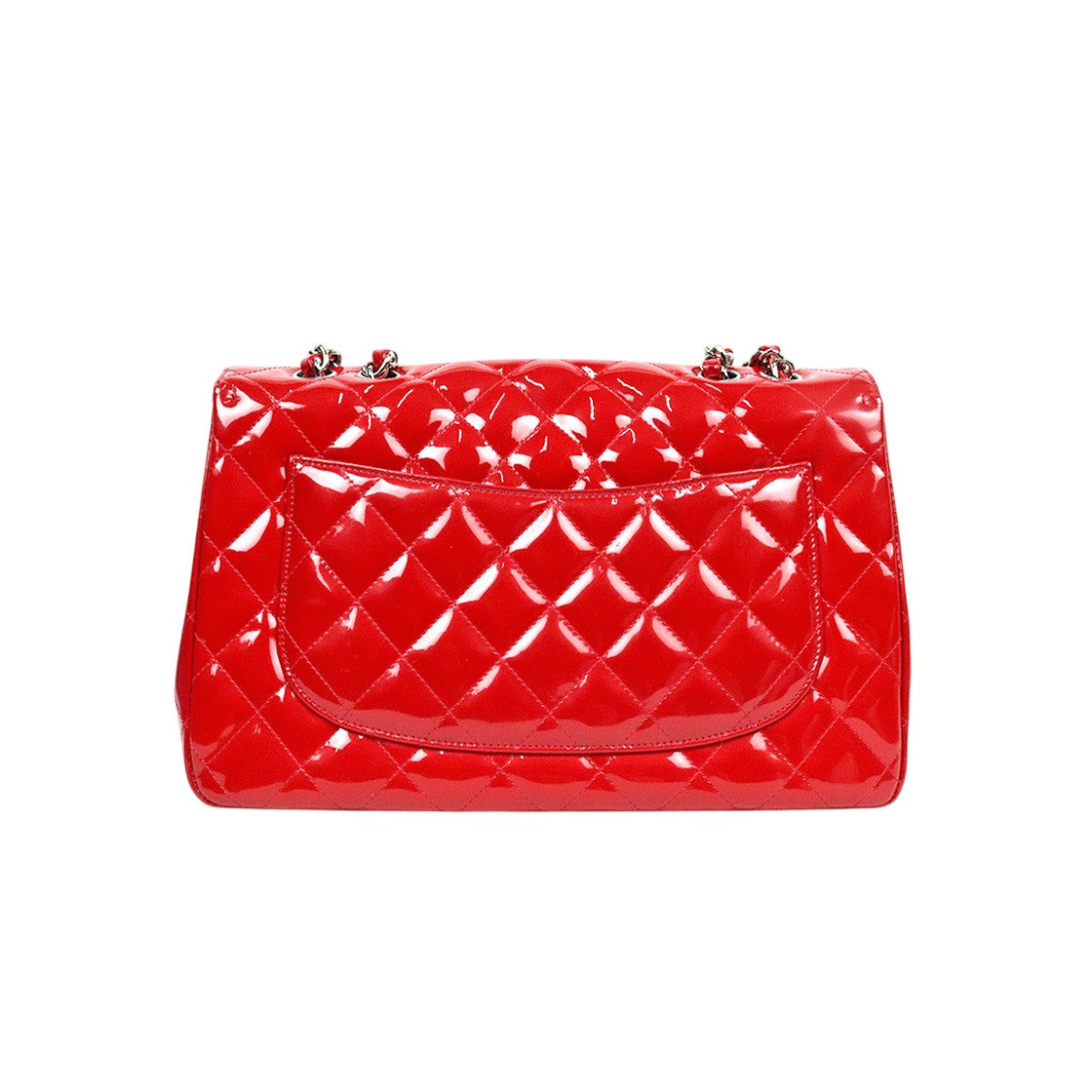 Chanel Red Large Padded Classic Bag, Single Flap