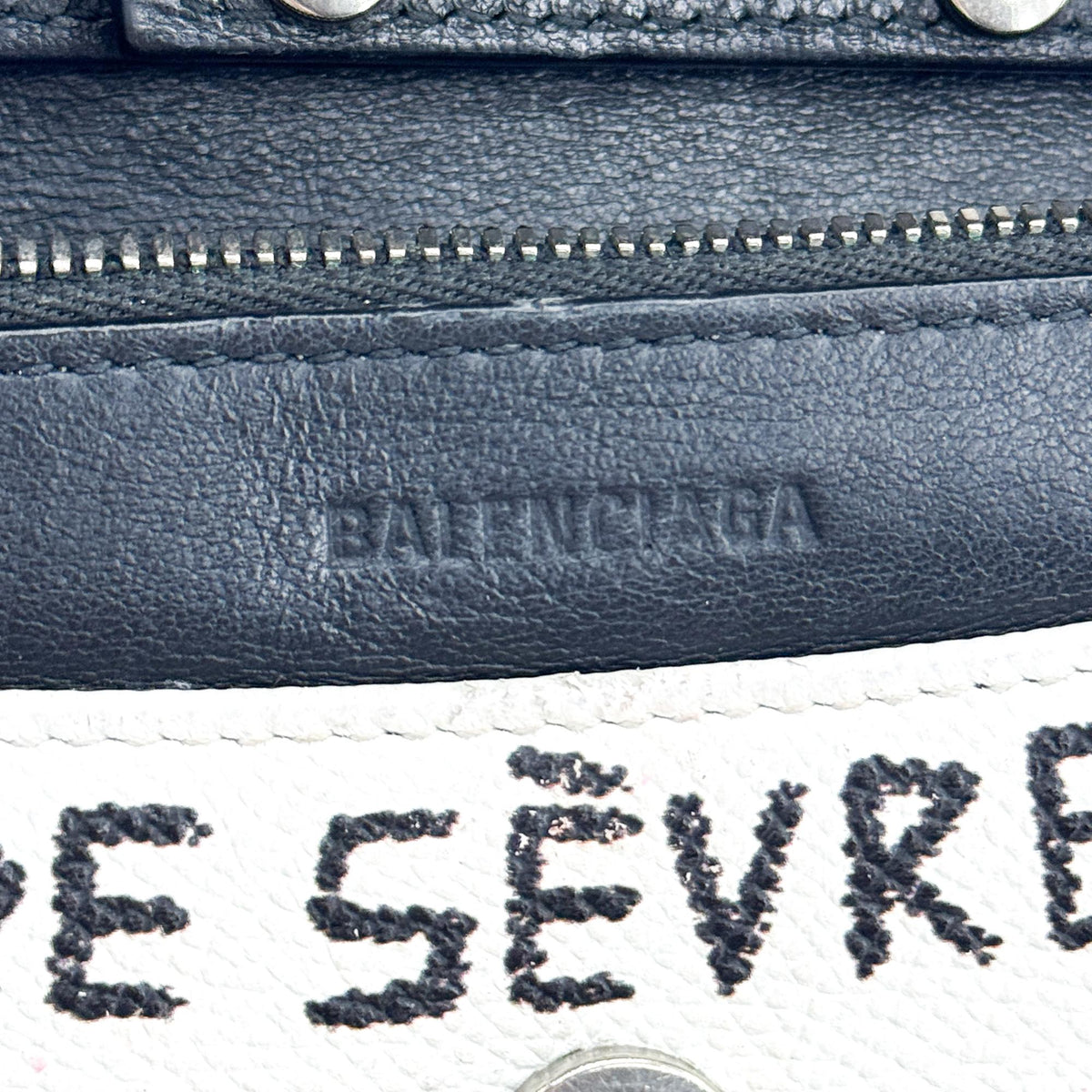 Balenciaga BB Graffiti Flap Chain Crossbody Bag White