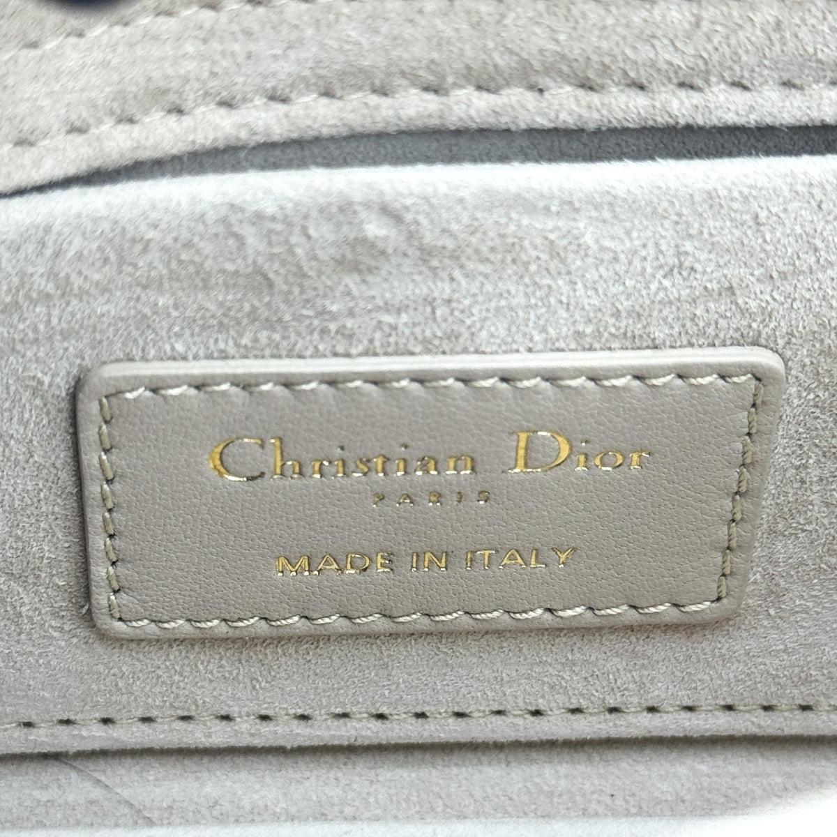 Dior Lady Dejoy Micro Bag Warm Beige Gold Hardware