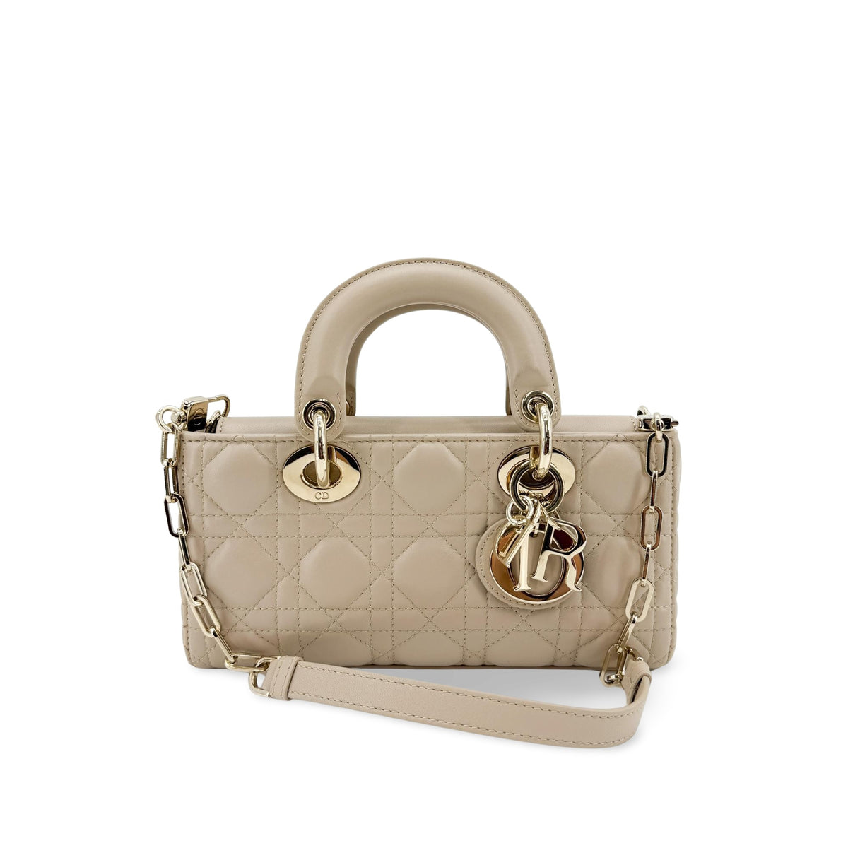 Dior Lady Dejoy Micro Bag Warm Beige Gold Hardware
