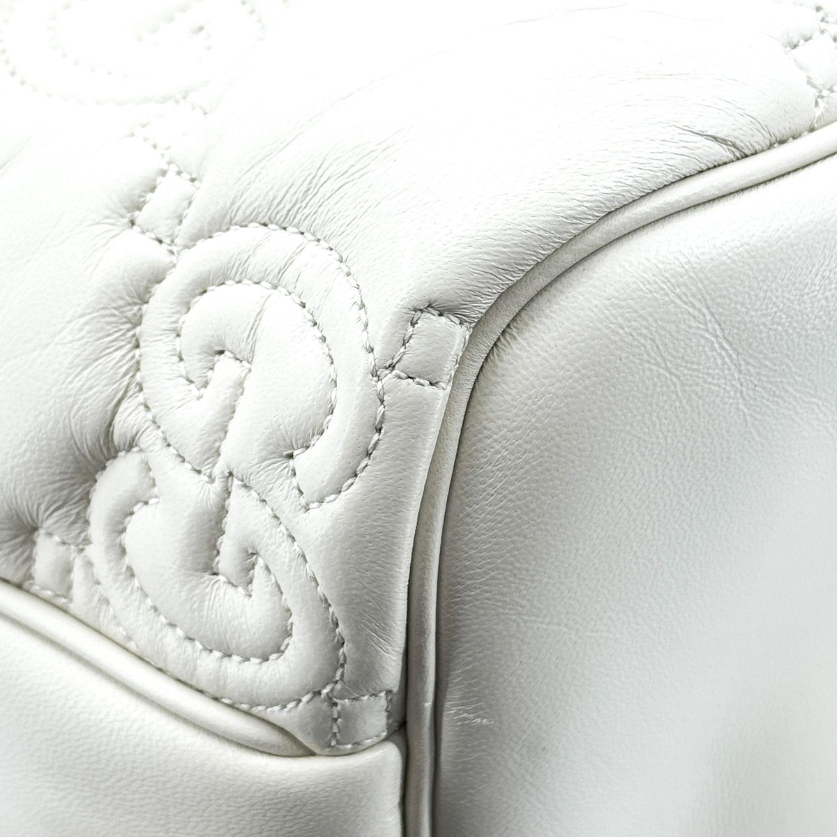 Gucci GG Matelassé Large Tote Bag White Leather