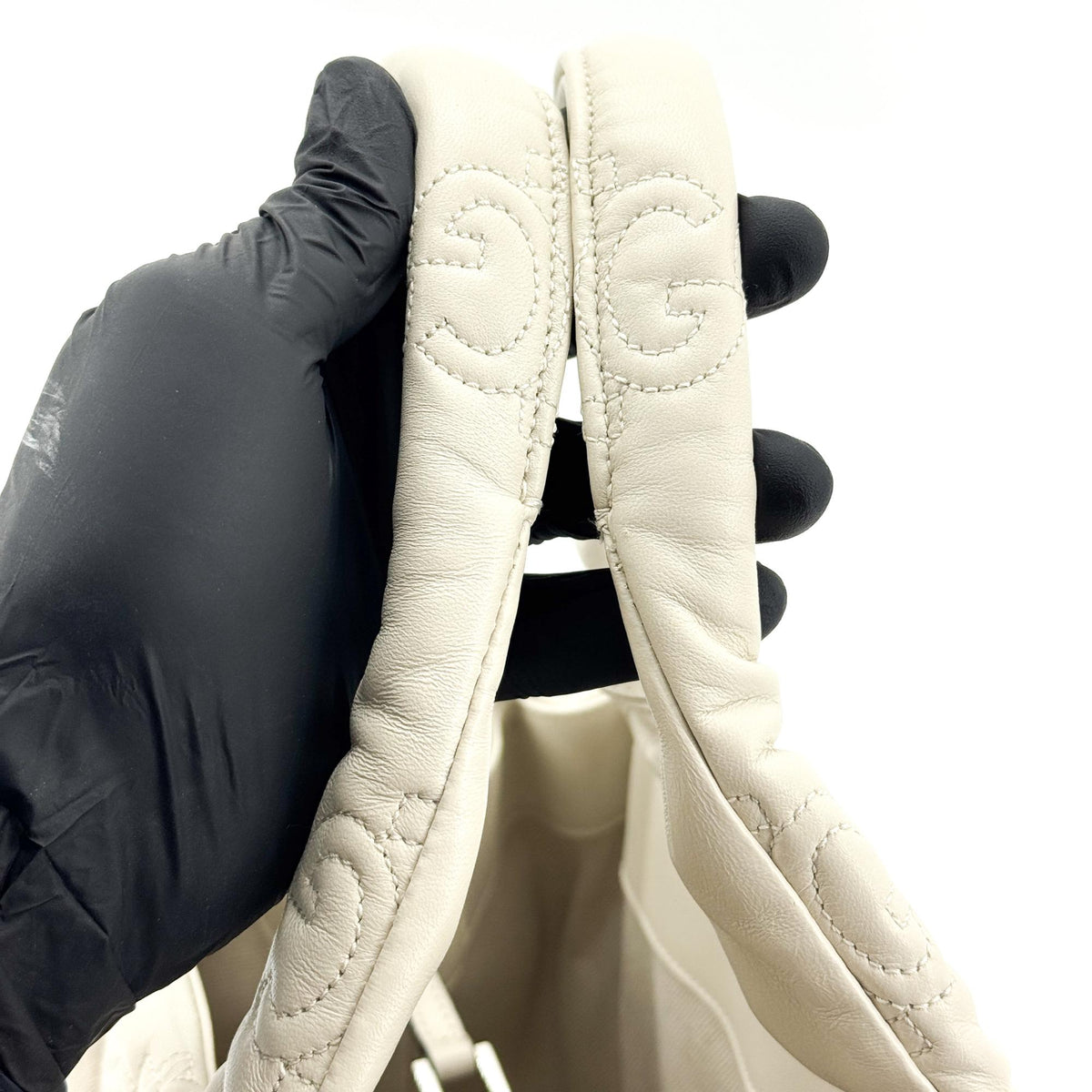 Gucci GG Matelassé Large Tote Bag White Leather