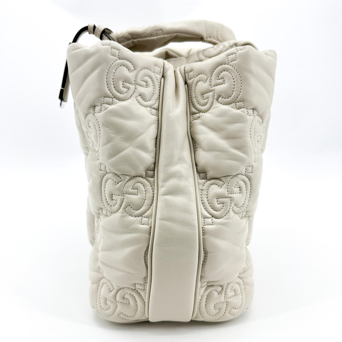 Gucci GG Matelassé Large Tote Bag White Leather