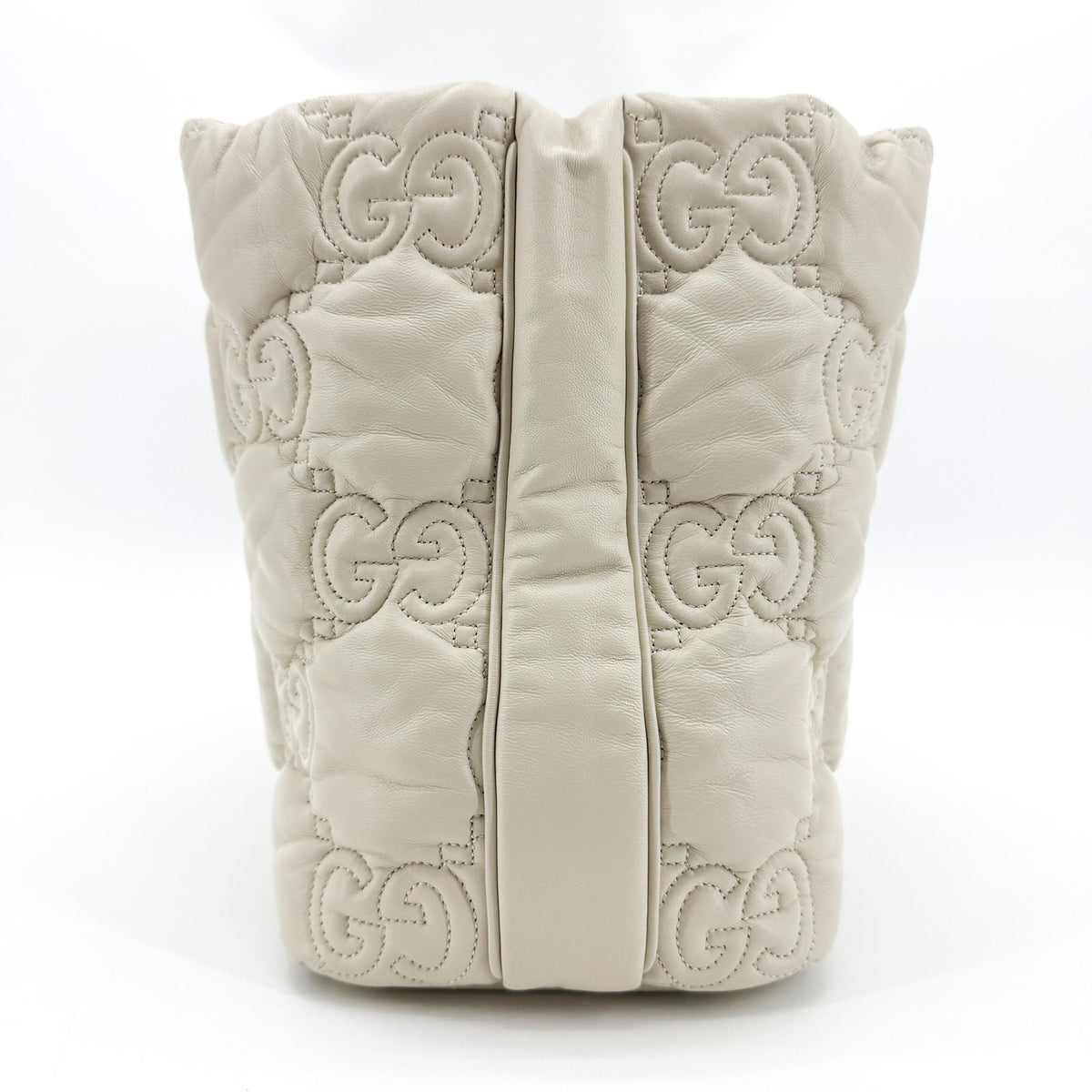 Gucci GG Matelassé Large Tote Bag White Leather