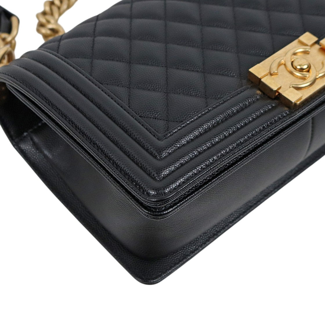 Chanel Black Medium Caviar Boy Bag