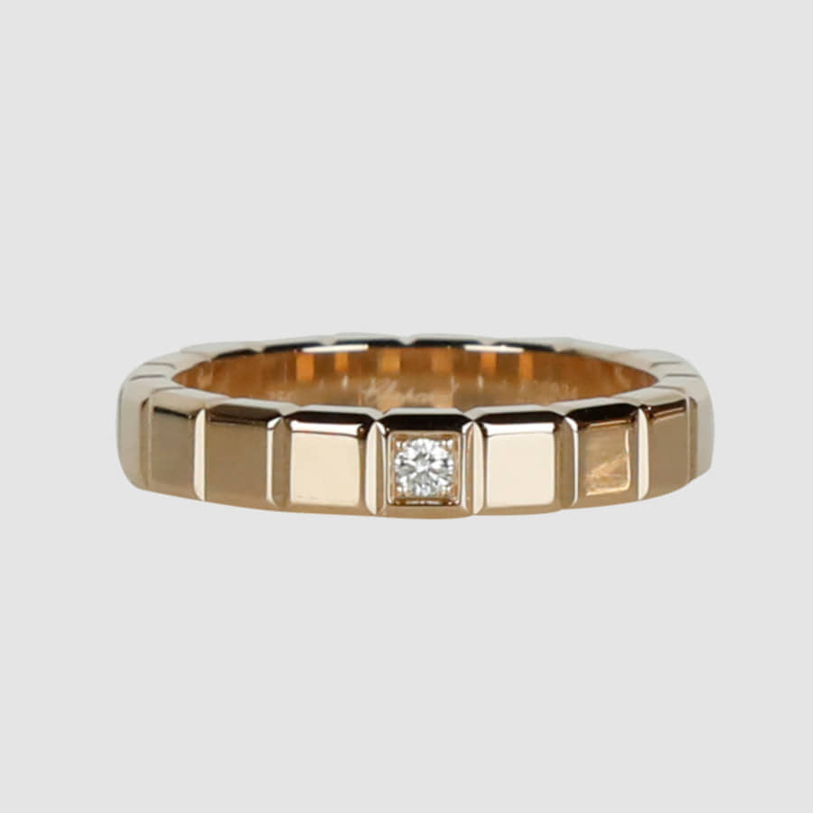 56 Ice Cube 1 Diamond Medium Ring